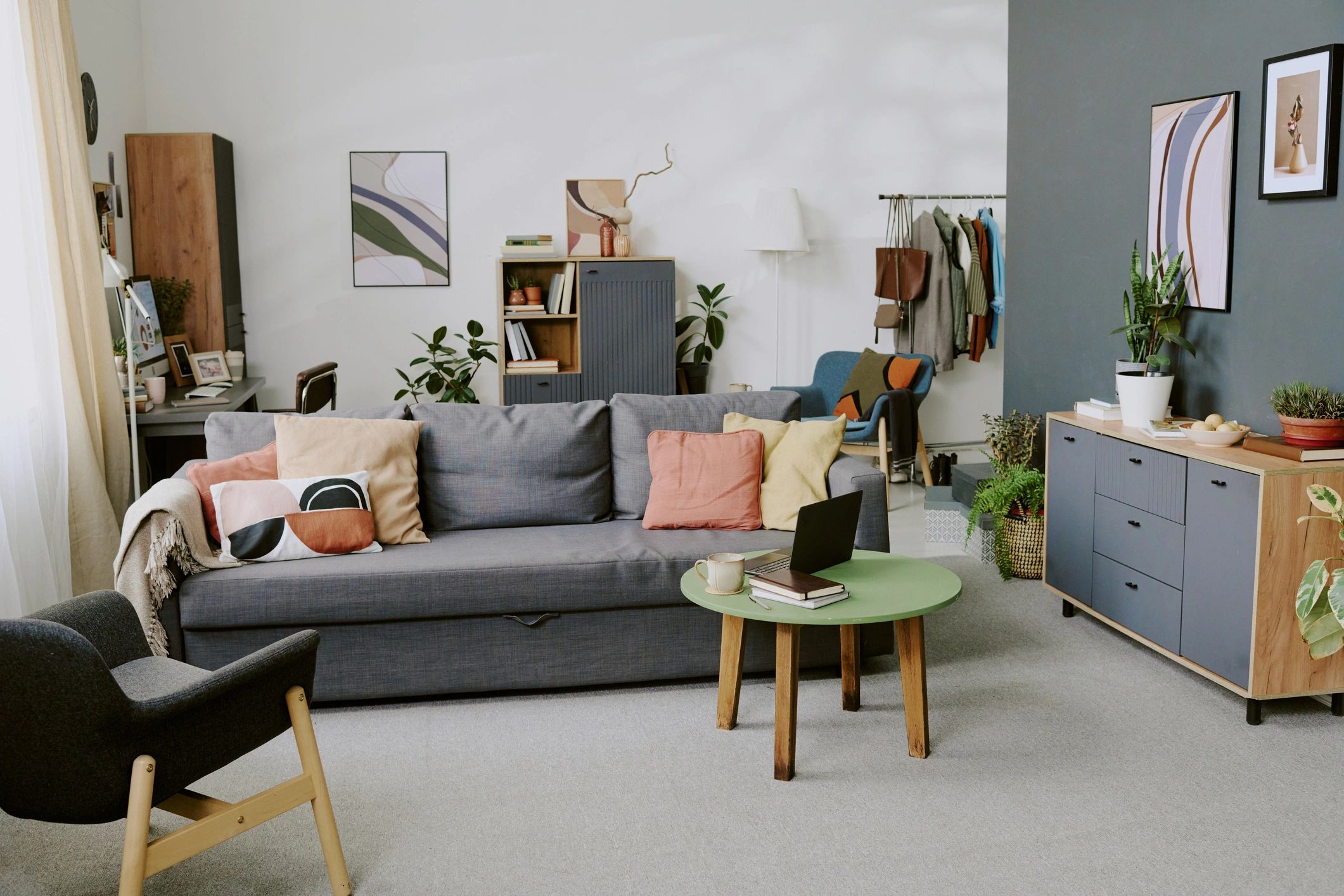 Clean modern living room interior
